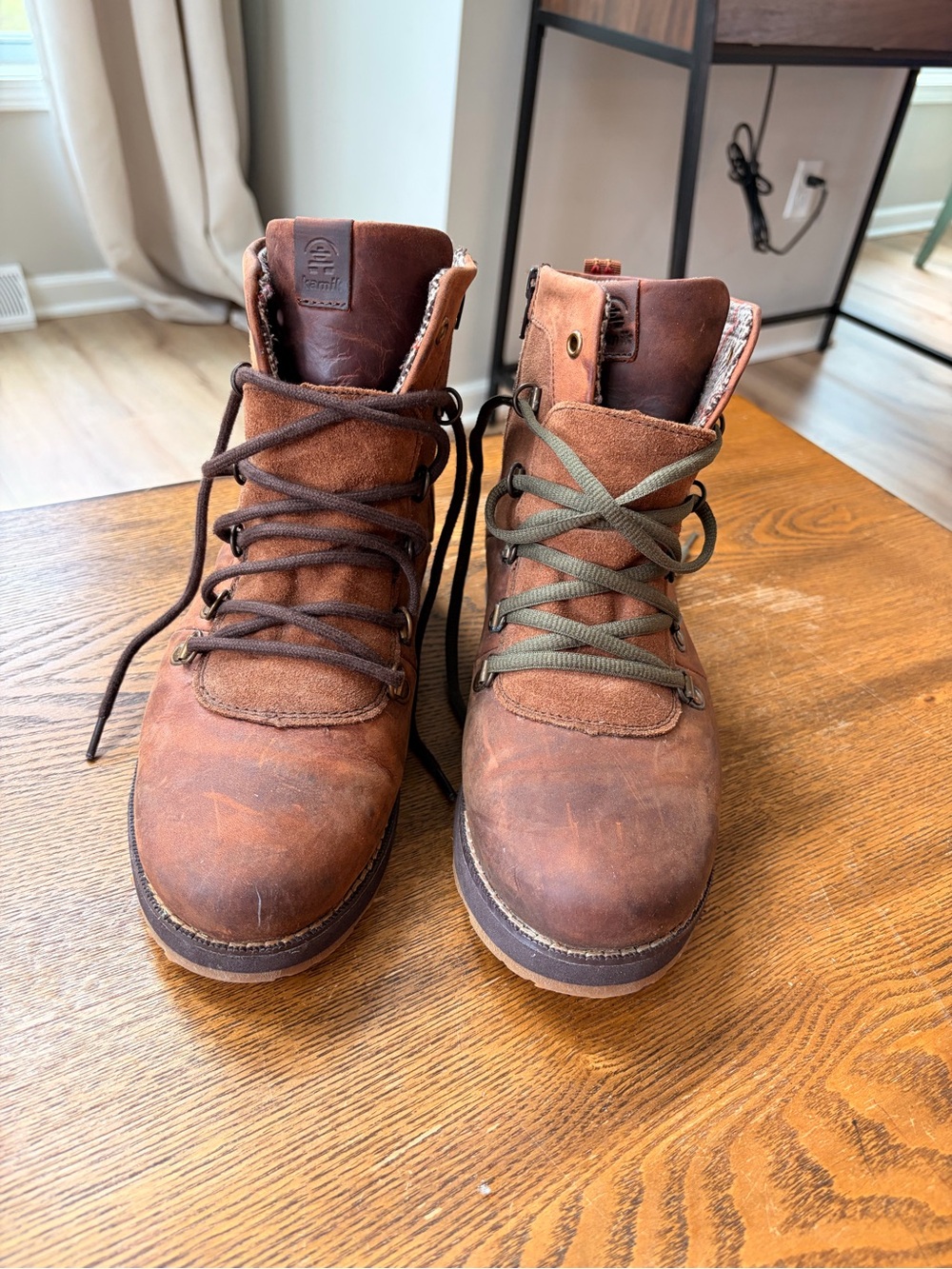Kamik Ariel lo Brown Leather Lace-Up women’s boot